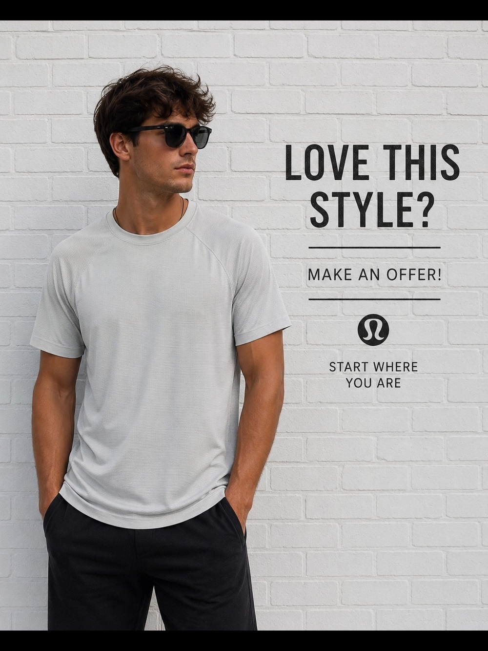 Lululemon Waffle Knit Short Sleeve Athletic Tee Gray XL Minimalist